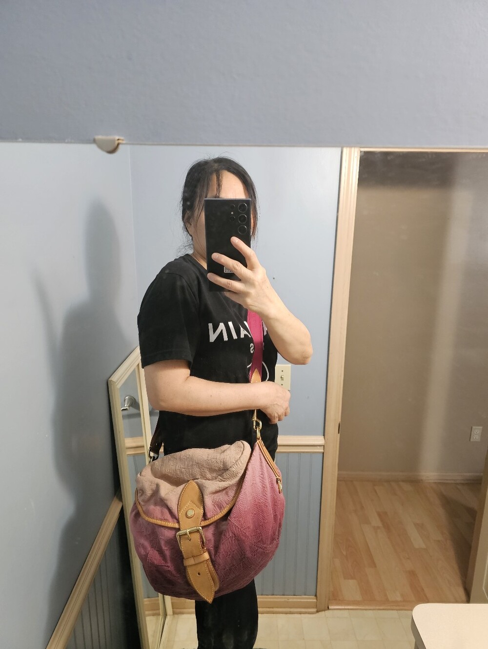 Auth Louis Vuitton Sunshine Pm  Denim Jean Cross body Bag